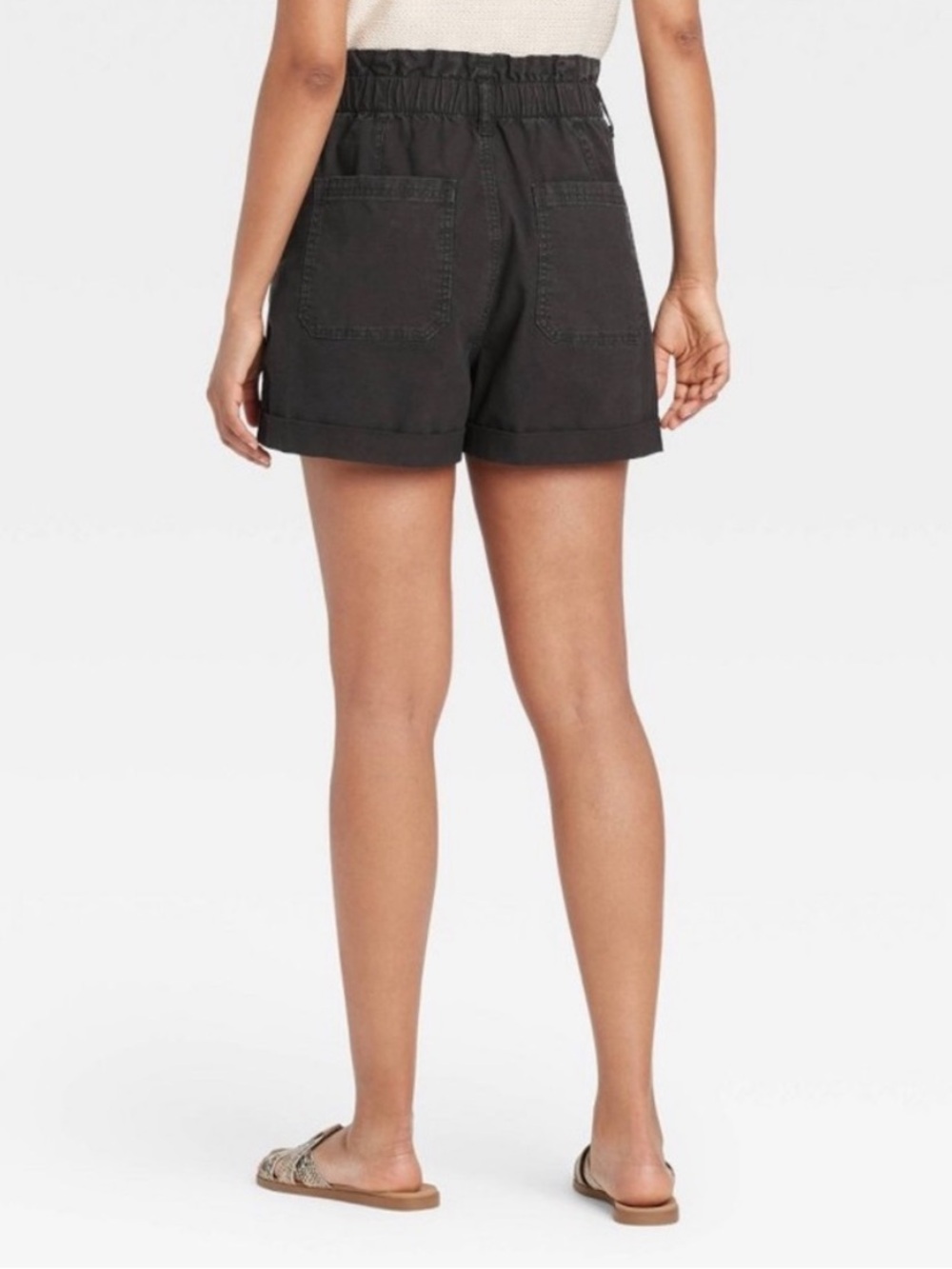 Universal Thread Women's Paper Bag Charcoal Shorts - Picture 2 of 6